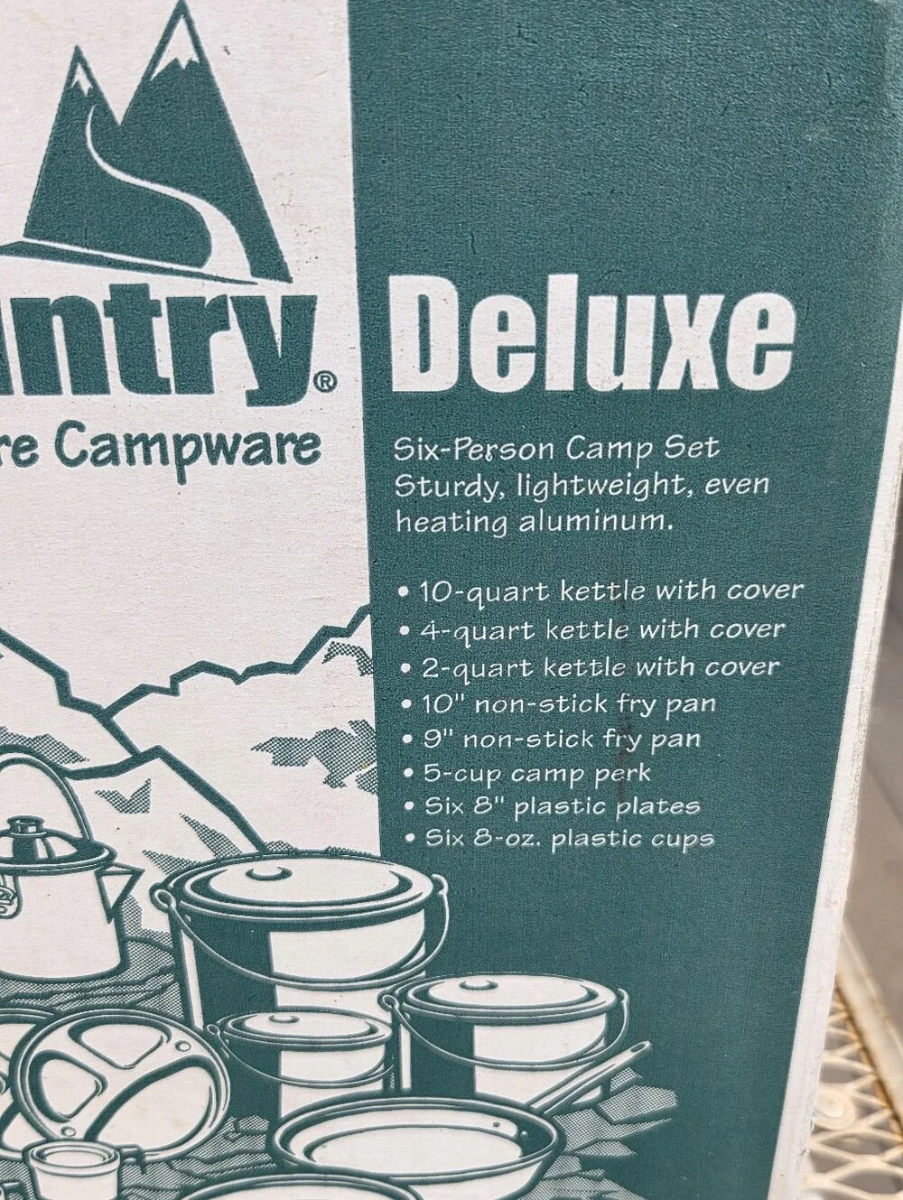Open Country Deluxe Aluminum Non-Stick Camp Cookware Set 18 Pieces New